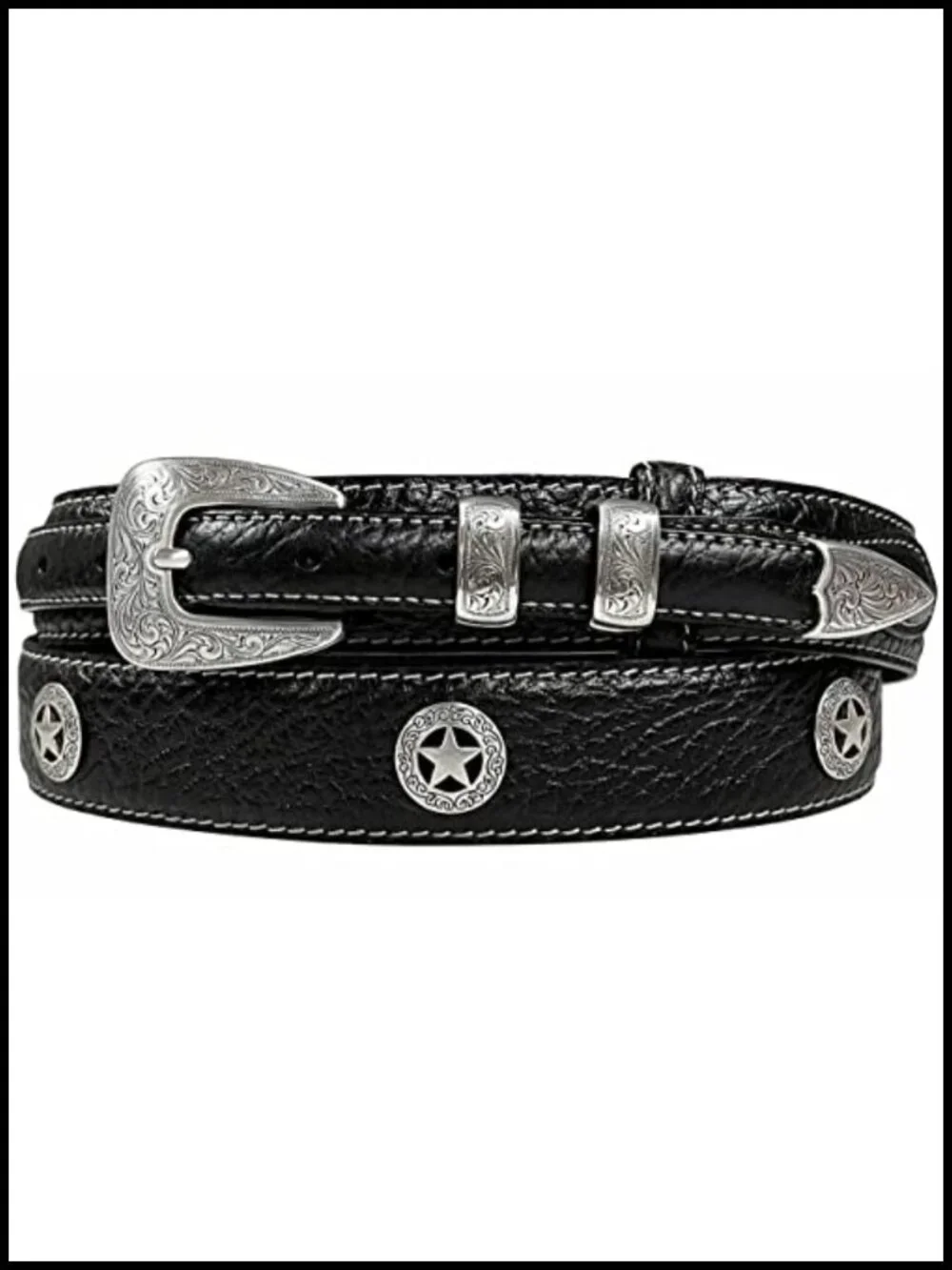 Genuine Leather Western Ranger Belt Tapered 35mm to 19mm